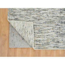 Load image into Gallery viewer, 6&#39;3&quot;x9&#39;1&quot; Earth Tone Colors, Pure Wool, Hand Loomed, Modern Striae Design, Soft to the Touch Oriental Rug FWR391362