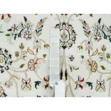 Load image into Gallery viewer, 5&#39;x8&#39; Ivory, Nain with All Over Flower Design 250 KPSI, Natural Wool Hand Knotted, Oriental Rug FWR391812