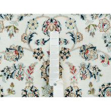 Load image into Gallery viewer, 4&#39;9&quot;x6&#39;9&quot; Ivory, Nain with Center Medallion Flower Design, 250 KPSI, Extra Soft Wool, Hand Knotted, Oriental Rug FWR391902