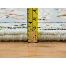 Load image into Gallery viewer, 4&#39;9&quot;x6&#39;9&quot; Ivory, Nain with Center Medallion Flower Design, 250 KPSI, Extra Soft Wool, Hand Knotted, Oriental Rug FWR391902