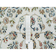 Load image into Gallery viewer, 4&#39;2&quot;x6&#39;5&quot; Ivory, Nain with Center Medallion Flower Design, 250 KPSI Super Fine Weave, Extra Soft Wool Hand Knotted, Oriental Rug FWR391914