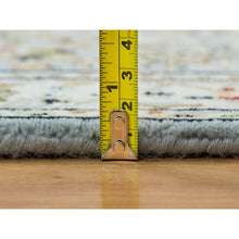 Load image into Gallery viewer, 2&#39;6&quot;x13&#39;9&quot; Light Blue, Nain With All Over Flower Design, 250 KPSI, Hand Knotted, Extra Soft Wool, Runner Oriental Rug FWR392010