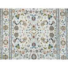 Load image into Gallery viewer, 2&#39;8&quot;x16&#39;4&quot; Ivory, Hand Knotted Nain with All Over Flower Design, 250 KPSI Pure Wool, XL Runner Oriental Rug FWR392034