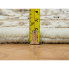 Load image into Gallery viewer, 4&#39;7&quot;x6&#39;8&quot; Ivory, Herati with All Over Fish Mahi Design, 250 KPSI Densely Woven, Natural Wool Hand Knotted, Runner Oriental Rug FWR392082