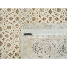 Load image into Gallery viewer, 4&#39;7&quot;x6&#39;8&quot; Ivory, Herati with All Over Fish Mahi Design, 250 KPSI Densely Woven, Natural Wool Hand Knotted, Runner Oriental Rug FWR392082