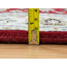 Load image into Gallery viewer, 2&#39;7&quot;x8&#39; Burgundy Red, Nain with Center Medallion Flower Design, 250 KPSI, Soft Wool, Hand Knotted, Runner Oriental Rug Rug FWR392226