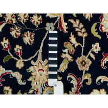 Load image into Gallery viewer, 9&#39;9&quot;x14&#39;2&quot; Midnight Blue, Nain All Over Flower Design, 250 KPSI, Hand Knotted, 100% Wool, Oriental Rug FWR392442