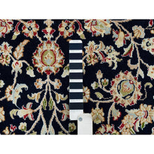 Load image into Gallery viewer, 4&#39;8&quot;x6&#39;9&quot; Midnight Blue, Nain All Over Flower Design, 250 KPSI, Hand Knotted, 100% Wool, Oriental Rug FWR392448