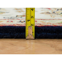 Load image into Gallery viewer, 4&#39;8&quot;x6&#39;9&quot; Midnight Blue, Nain All Over Flower Design, 250 KPSI, Hand Knotted, 100% Wool, Oriental Rug FWR392448