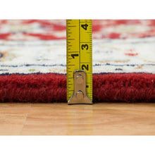 Load image into Gallery viewer, 2&#39;7&quot;x6&#39;10&quot; Cherry Red, Nain with All Over Flower Design 250 KPSI, Natural Wool Hand Knotted, Runner Oriental Rug FWR392460