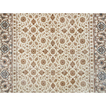 Load image into Gallery viewer, 3&#39;x5&#39; Ivory, Soft Wool Hand Knotted, Herati with All Over Fish Mahi Design, 250 KPSI Densely Woven, Oriental Rug FWR392478