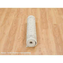 Load image into Gallery viewer, 3&#39;x5&#39; Ivory, Soft Wool Hand Knotted, Herati with All Over Fish Mahi Design, 250 KPSI Densely Woven, Oriental Rug FWR392478