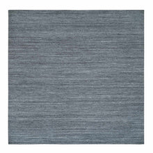 Load image into Gallery viewer, 12&#39;x12&#39; Arsenic Gray, Modern Striae Design Soft Pile, Natural Wool Hand Loomed, Square Oriental Rug FWR392544