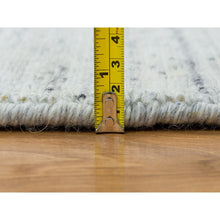 Load image into Gallery viewer, 10&#39;2&quot;x10&#39;2&quot; Ivory, Plain Modern Striae Design Soft Pile, Soft Wool Hand Loomed, Square Oriental Rug FWR392610