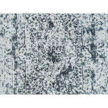 Load image into Gallery viewer, 2&#39;8&quot;x21&#39;8&quot; Gray, Broken Persian Design, Wool And Pure Silk Hand Knotted, XL Runner Oriental Rug FWR392670