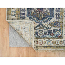 Load image into Gallery viewer, 2&#39;5&quot;x8&#39;1&quot; Ivory with Soft Tones, Reimagined Persian Viss Design, Plush and Lush Soft Pile, Natural Wool Hand Knotted, Runner Oriental Rug FWR392676