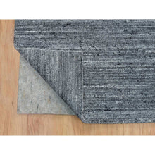Load image into Gallery viewer, 12&#39;1&quot;x15&#39;1&quot; Arsenic Gray, Modern Striae Design Soft Pile, All Wool Hand Loomed, Oversized Oriental Rug FWR392724