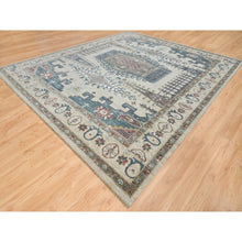 Load image into Gallery viewer, 13&#39;10&quot;x16&#39;2&quot; Ivory with Soft Tones, Reimagined Persian Viss Design, Plush and Lush Soft Pile, Extra Soft Wool Hand Knotted, Oversized Oriental Rug FWR392736