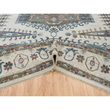 Load image into Gallery viewer, 14&#39;x18&#39;3&quot; Ivory with Soft Tones, Plush and Lush Soft Pile, Natural Wool Hand Knotted, Reimagined Persian Viss Design, Oversized Oriental Rug FWR392742