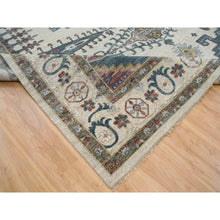 Load image into Gallery viewer, 14&#39;x18&#39;3&quot; Ivory with Soft Tones, Plush and Lush Soft Pile, Natural Wool Hand Knotted, Reimagined Persian Viss Design, Oversized Oriental Rug FWR392742