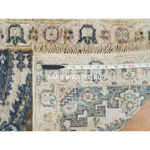 Load image into Gallery viewer, 2&#39;x3&#39; Ivory with Soft Tones, Extra Soft Wool Hand Knotted, Reimagined Persian Viss Design, Plush and Lush Soft Pile, Mat Oriental Rug FWR392766