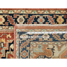 Load image into Gallery viewer, 2&#39;7&quot;x8&#39;1&quot; Terracotta Red, Natural Dyes Densely Woven, 100% Wool Hand Knotted, Antiqued Fine Heriz Re-Creation, Runner Oriental Rug FWR392874