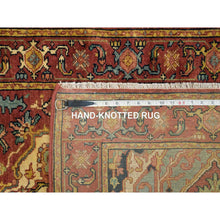 Load image into Gallery viewer, 2&#39;7&quot;x12 Terracotta Red, Hand Knotted, Antiqued Fine Heriz Re-Creation, Dense Weave, Natural Dyes, Pure Wool, Runner Oriental Rug FWR392958