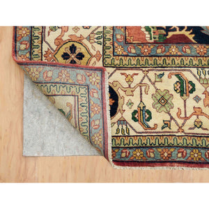 12'x18'2" Terracotta Red, Densely Woven Natural Dyes, Organic Wool Hand Knotted, Antiqued Fine Heriz Re-Creation, Oversized Oriental Rug FWR393012