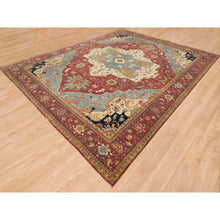 Load image into Gallery viewer, 12&#39;x15&#39;2&quot; Terracotta Red, Antiqued Fine Heriz Re-Creation, Densely Woven Natural Dyes, Hand Knotted Soft Wool, Oversized Oriental Rug FWR393054