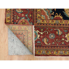 Load image into Gallery viewer, 12&#39;x15&#39;2&quot; Terracotta Red, Antiqued Fine Heriz Re-Creation, Densely Woven Natural Dyes, Hand Knotted Soft Wool, Oversized Oriental Rug FWR393054
