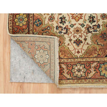 Load image into Gallery viewer, 3&#39;x5&#39;1&quot; Ivory, Natural Dyes Dense Weave, Organic Wool Hand Knotted, Antiqued Fine Heriz Re-Creation, Oriental Rug FWR393174