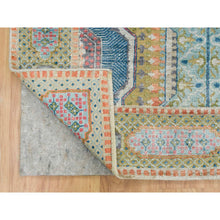 Load image into Gallery viewer, 8&#39;3&quot;x10&#39; Colorful, Textured Wool with Silk, Hand Knotted, Mamluk Design with Geometric Medallions, Oriental Rug FWR393240