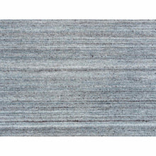Load image into Gallery viewer, 12&#39;x12&#39; Arsenic Gray, Hand Loomed, Modern Striae Design, Soft and Vibrant Pile, Tone on Tone, Pure Wool, Square Oriental Rug FWR393348