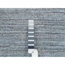 Load image into Gallery viewer, 8&#39;1&quot;x10&#39; Arsenic Gray, Natural Wool, Modern Striae Design, Soft and Vibrant Pile Hand Loomed, Oriental Rug FWR393360