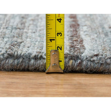 Load image into Gallery viewer, 8&#39;1&quot;x10&#39; Arsenic Gray, Natural Wool, Modern Striae Design, Soft and Vibrant Pile Hand Loomed, Oriental Rug FWR393360