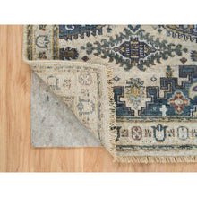Load image into Gallery viewer, 3&#39;x5&#39; Ivory Soft Tones, Soft Pile, Thick and Plush, Hand Knotted ,Natural Wool, Reimagined Persian Viss Design, Oriental Rug FWR393600