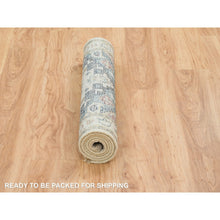 Load image into Gallery viewer, 3&#39;x5&#39; Ivory Soft Tones, Soft Pile, Thick and Plush, Hand Knotted ,Natural Wool, Reimagined Persian Viss Design, Oriental Rug FWR393600