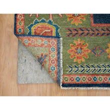 Load image into Gallery viewer, 10&#39;1&quot;x14&#39;1&quot; Navy Blue, 100% Wool, Colorful Samarkand Design, Plush and Lush, Hand Knotted, Oriental Rug FWR393966