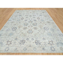 Load image into Gallery viewer, 12&#39;x15&#39;5&quot; Ivory, Tabriz Vase With Pomegranate Design, Silk With Textured Wool, Dense Weave, Soft and Vibrant Pile, Hand Knotted, Oriental Rug FWR394098