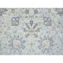 Load image into Gallery viewer, 12&#39;x15&#39;5&quot; Ivory, Tabriz Vase With Pomegranate Design, Silk With Textured Wool, Dense Weave, Soft and Vibrant Pile, Hand Knotted, Oriental Rug FWR394098