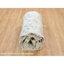Load image into Gallery viewer, 12&#39;x15&#39;5&quot; Ivory, Tabriz Vase With Pomegranate Design, Silk With Textured Wool, Dense Weave, Soft and Vibrant Pile, Hand Knotted, Oriental Rug FWR394098