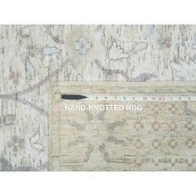 Load image into Gallery viewer, 12&#39;x15&#39;5&quot; Ivory, Tabriz Vase With Pomegranate Design, Silk With Textured Wool, Dense Weave, Soft and Vibrant Pile, Hand Knotted, Oriental Rug FWR394098