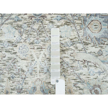 Load image into Gallery viewer, 3&#39;3&quot;x5&#39; Ivory, Sickle Leaf Design, Soft Pile, Dense Weave, Silk With Textured Wool, Hand Knotted, Oriental Rug FWR394176