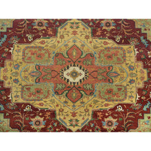 Load image into Gallery viewer, 12&#39;x15&#39;3&quot; Terracotta Red, Antiqued Fine Heriz Re-Creation, Densely Woven, Natural Dyes, Organic Wool, Hand Knotted, Oversize Oriental Rug FWR394242