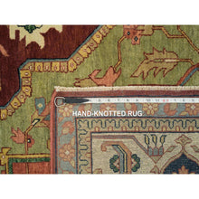 Load image into Gallery viewer, 12&#39;x15&#39;3&quot; Terracotta Red, Antiqued Fine Heriz Re-Creation, Densely Woven, Natural Dyes, Organic Wool, Hand Knotted, Oversize Oriental Rug FWR394242