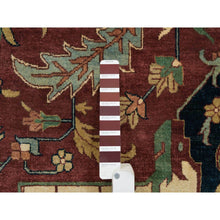 Load image into Gallery viewer, 12&#39;x14&#39;10&quot; Rust Red, Densely Woven, Organic Wool, Hand Knotted, Antiqued Sarouk Re-Creation, Vegetable Dyes, Oversize Oriental Rug FWR394248