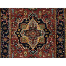 Load image into Gallery viewer, 2&#39;6&quot;x18&#39; Terracotta Red, Extra Soft Wool, Hand Knotted, Antiqued Fine Heriz Re-Creation, Densely Weave, Vegetable Dyes, XL Runner Oriental Rug FWR394272