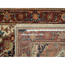 Load image into Gallery viewer, 2&#39;6&quot;x18&#39; Ivory, Dense Weave, Plush and Lush, Natural Wool, Antiqued Fine Heriz Re-Creation, Hand Knotted, XL Runner Oriental Rug FWR394284