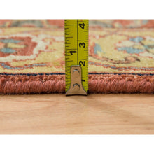 Load image into Gallery viewer, 2&#39;6&quot;x10&#39;3&quot; Terracotta Red, Dense Weave, Antiqued Fine Heriz Re-Creation, Hand Knotted, Soft and Plush, 100% Wool, Oriental Rug FWR394308