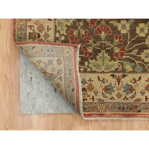12'x15'2" Rust Red with Brown, Plush Pile, Fine Weave, Vegetable Dyes, Antiqued Haji Jalili Design, Hand Knotted, All Wool, Oversize Oriental Rug FWR394518